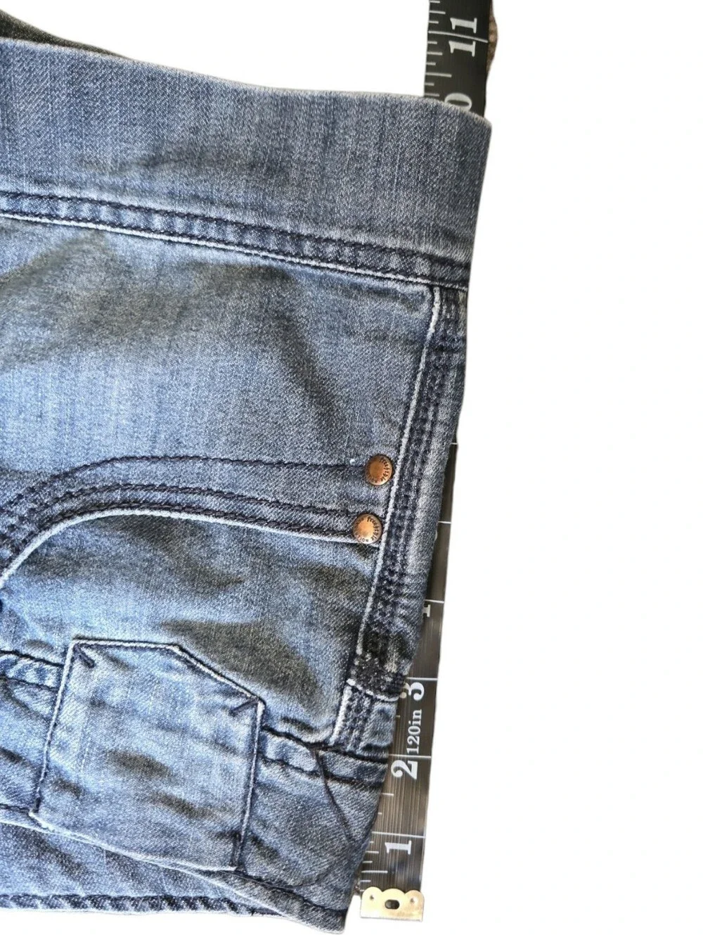 Y2k Freestyle Denim Micro Medium Wash Shorts - 9